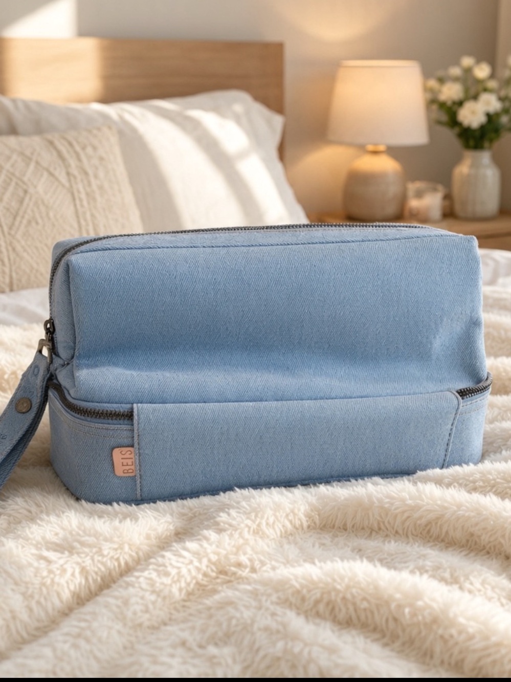 GAP/BEIS Colab Light Blue Men’s /Woman Toiletry Case with Luggage Strap